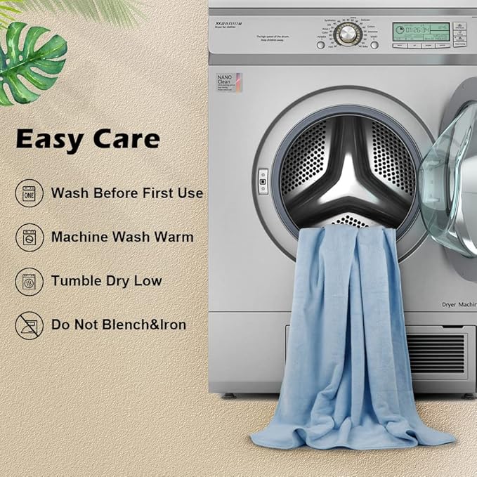 Orighty Bath Towels Pack of 4 (27’’ x 54’’) - Soft Feel Microfiber Bath Towel, Highly Absorbent Microfiber Towels for Body, Quick Drying, Bath Towel Set for Sport, Yoga, SPA, Fitness - Blue
