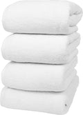 Soleil Fine Goods Luxurious 800 GSM 100% Cotton Bath Towel Set (4-Pack, 27x54) - Heavyweight & Ultra Absorbent, Plush Softness for Bathroom | Hotel & Spa Quality Luxury Towels- White