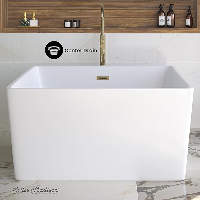 Voltaire 47" Square Freestanding Bathtub