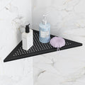 Bathroom Corner Shelf, Recessed 12" Shower Shelf Caddy, SUS304 Stainless Steel Shelf Wall Mount Triangular, No Drilling, Matte Black