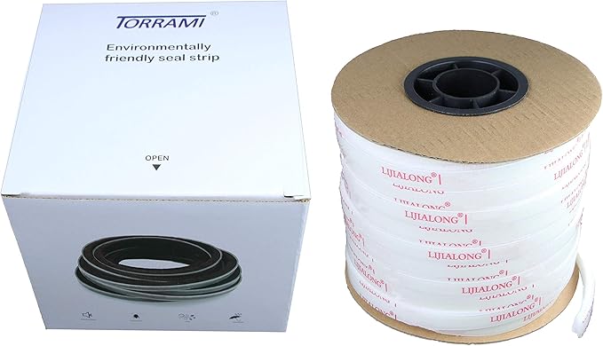 TORRAMI Adhesive Brush Seal Weather Stripping 11/32 inch x 3/16 inch x 62 ft, Dustproof Soundproof Windproof for Windows Bottom and Frame,Sliding Doors Frame,Wardrobe, White