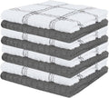 DAN RIVER Premium Dish Cloth 100% Cotton 12 X 12 Inches |Pack of 8|-Ultra Soft Tea Towels-Highly Absorbent Kitchen Rags-Terry Dishcloth for Kitchen and Household Cleaning |Grey|