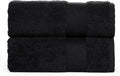Hencely Luxury Hand Towel - Set of 2 (16x28 Inches) - Soft Turkish Cotton, Absorbent, Quick-Drying Face, Body, Kitchen, and Bathroom Towel (Hand Towels 2 Pack, Black)