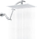 Hibbent All Metal cUPC Certified Rain Shower Head, 12'' High Pressure Rainfall Showerhead with 16" Shower Head Extension Arm, Solid Brass Adjustable Shower Arm Extender, fixed Showerheads, Chrome