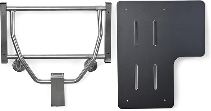 Seachrome 28" x 22.5” Black Reversible Folding Transfer Tub/Shower Seat, ADA Compliant