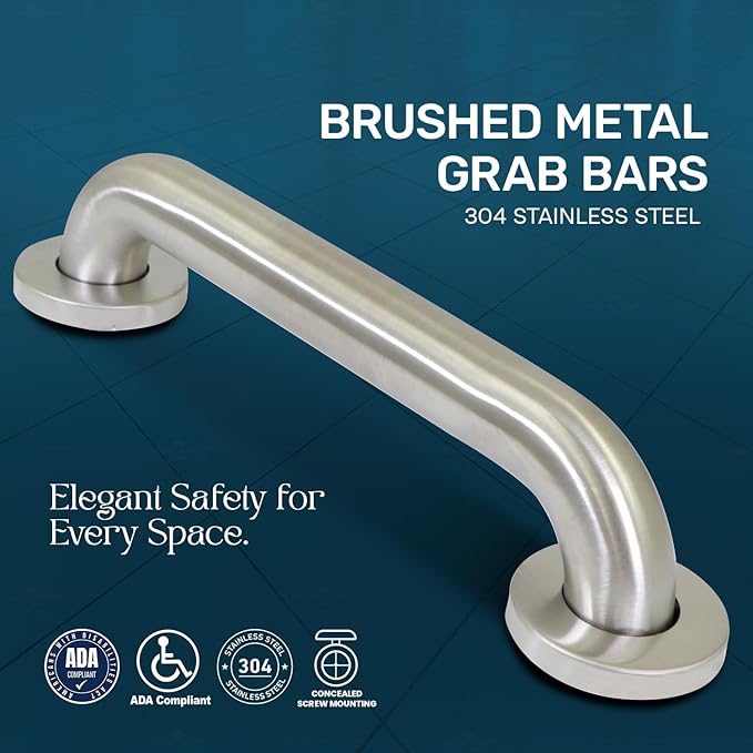 Highcraft Grab Bar for Bathtubs and Showers, Shower Grab Bars for Seniors and Elderly, Safety Bar for Bathroom 30" x 1.5" ADA Compliant Grab Bar, Heavy Duty Stainless Steel Shower Handle Wall Mount