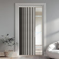 Accordion Door Curtain Set - 100% Blackout, with Curtain Rod Included, for Bedroom Privacy Protection (Grey-43 W x 78" L+Rod)