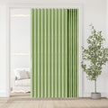 Accordian Door Curtain, 100% Blackout Folding Magnetic Doorway Curtains,Linen Style Closet Doors,for Room Divider,Privacy Protection（W72 x L78,Green,1 Panel）