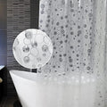 AooHome Plastic Shower Curtain Liner - EVA 3D Circle Pattern Design Water Repellent, 10G Heavy Duty, Semi Transparent, 72x84 Inch