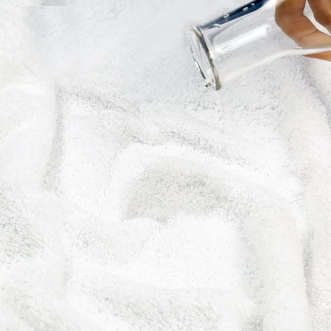 TRIDENT Soft & Plush Luxury Towel Set, 100% Cotton, 2 Bath Towels 2 Hand Towels 2 Washcloths Highly Absorbent Towels for Bathroom, 6 Pieces snowclad White Towel Sets