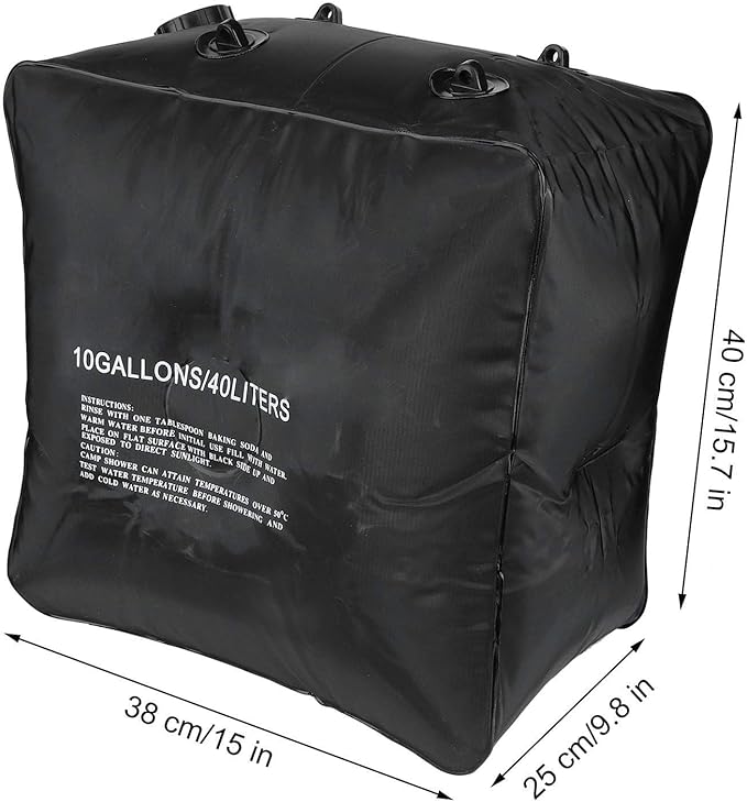 Solar Shower Bag, Waterproof Portable Camping Shower Water Bag, Solar Camping Showers with Showers Head for Hiking Campings Traveling Outdoor Use