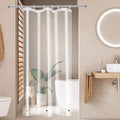 AooHome Eva Small 36x72 Inches Shower Liner, See Through Clear 8 Gauge Bathroom Curtain with Hooks, Bottom Magnets, Water Repellent, Heavy Duty, Rust Proof Grommets