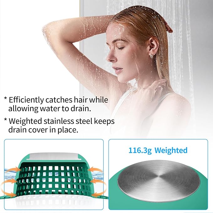 Shower Drain Hair Catcher Bathtub Drain Cover Shower Protector for Pop-Up & Regular Drains