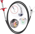 Drain Snake,33 inch Flexible Grabber Claw Pick Up Reacher Tool,Drain Clog Remover - Gutter Cleaning Tools for Home Sink, Bathroom Tub,Drain, Toilet, Tight Spaces