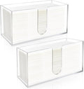Acrylic Paper Towel Holder Countertop, 5mm Thick Clear C-Fold Z-Fold Trifold Napkin Dispenser, Bathroom & Kitchen Organizer for Multifold Towels (2)