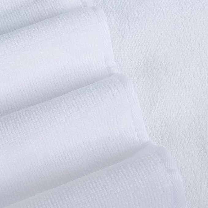 POLYTE Quick Dry Lint Free Microfiber Bath Sheet, 35 x 70 in, Pack of 2 (White)