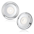Enhon 2 Pack Metal Tub Spout Cover Ring, Bathroom Faucet Remodeling Wall Plate with Foam Gasket, 1-1/2 Inch ID and 3-5/8 Inch OD(Chrome)