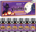 Halloween Fragrance Oil Set, Fall Essential Oils for Diffuser, Candle & Soap Scents, Trick or Treat, Zombie's Garden, Greepy Carnival, Headless Horseman, Scarlet Witch, Ghost Autumn Scented Oil Gift