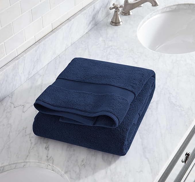 Delara 100% Organic Cotton Towels 650 GSM Plush Feather Touch Quick Dry Bath Towel, GOTS Certified, Oeko-Tex Green Certified, Organic Cotton Bath Towel, 30"X58"