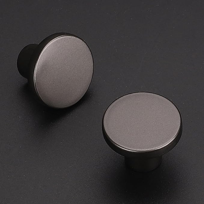 Ravinte 10 Pack Cabinet Knobs Pearl Grey Kitchen Cabinet Knobs Round Dresser Drawer Pulls Closet Door Pulls 1-1/5 Inch