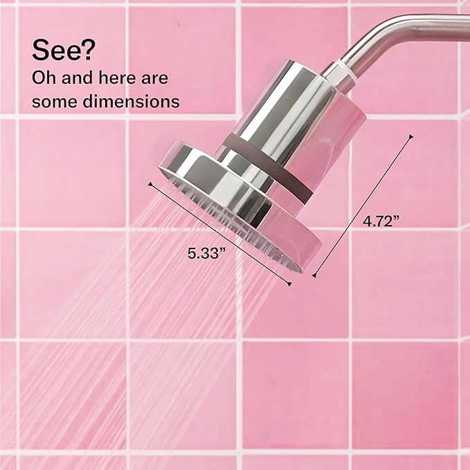 THE JOLIE FILTERED SHOWERHEAD with Shower Filter System- High Pressure Showerhead, Hair and Skincare Accessory to Improve Beauty and Personal Care Routine (New Modern Chrome)