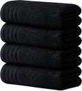 Avalon Towels Bath Towels Set of 4, Size 30 x 60 Inches, Highly Soft and Absorbent, Quick Drying, Lightweight, Perfect for Daily Use (Black)