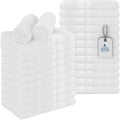 DAN RIVER 100% Cotton Salon Towels Set – 16x26 inches, Pack of 24, Highly Absorbent and Quick-Dry Towels for Hand, Salon, Spa, Beauty, Gyms and Home Hair Care, White