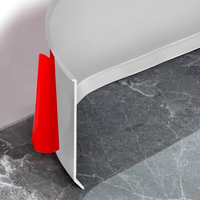 Flexible Baseboard Molding Trim 4 Inch Self-Adhesive Vinyl Wall Base Peel and Stick Cove Base Rubber Wall Baseboard Moulding Trim (200Ft, Gray)