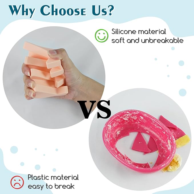 Silicone Soap Dish for Bar Soap Holder for Shower Bathroom Self Draining Waterfall Drying Tray Keep Soap Bars Dry Clean & Easy Cleaning (Green, 2)