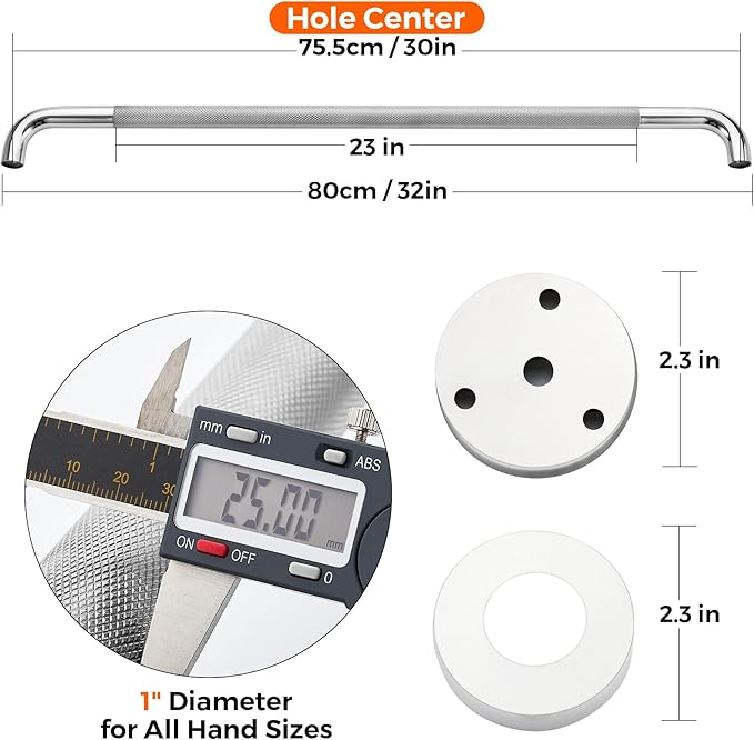 Grab Bars for Shower, 1 Pack 32-Inch Anti Slip Shower Handles for Elderly, Safety Shower Grab Bar, Stainless Steel Handicap Grab Bars for Bathroom (Polished Nickel 1" Diameter)