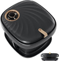 Deluxe Foot Bath Massage Spa with Temperature Control, Electric Heated Foot Soaking Tub for Professional Pedicure Foot Spa Massager with Bubbles, Remote Control and Shiatsu Rollers Black