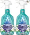 Astonish 750ml Streak-Free White Jasmine & Basil Foaming Bathroom Cleaner Spray Bottles, 2 Pack – Deep Clean Soap Scum, Watermarks & Limescale – Vegan, Cruelty-Free Household Cleaning Supplies