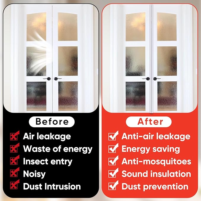 T-Shaped Clear Silicone Weather Stripping Seal Strip - 20Ft 1.96In Wide, Self-Adhesive Door and Window Draft Stopper for Gaps, Energy Saving, Indoor/Outdoor Use, Heavy Duty Door Seal for Side of Door