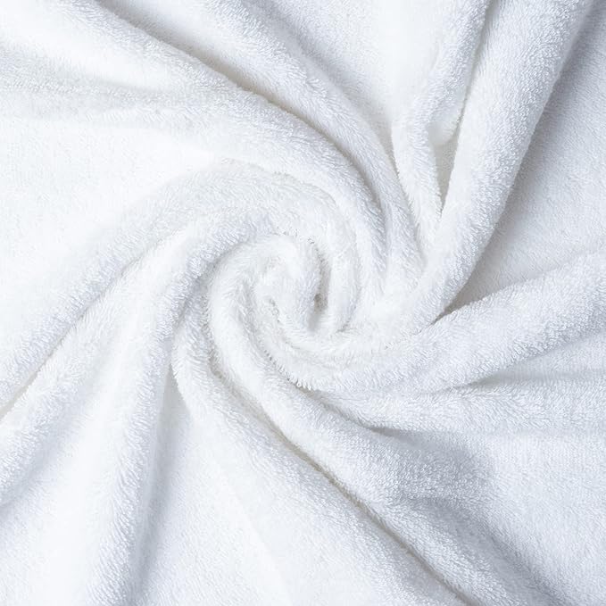 Melissa Linen, Bright White Bath Towels, Set of 2, 100% Turkish Cotton Bath Towels for Bathroom, Absorbent, Quick Dry, Durable and Soft Shower Towel, 28 in x 55 in, Spa and Hotel Quality