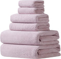 Extra Large Bath Towels Set for Bathroom 30x60 Inches Super Soft Light Weight Quick Dry Microfiber Shower Towels (Pink, 6 Piece)