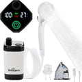 innhom Portable Camping Shower, 6000mAh Rechargeable Camp Shower Pump with LED Display, 2 Mode Electric Portable Shower for Camping, Hiking, Travelling, Washing