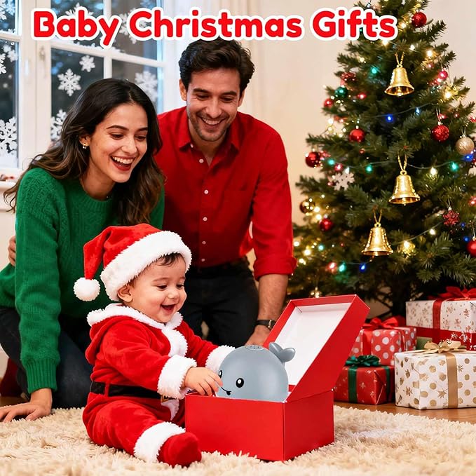 Bath Toys for Kids Ages 1-3 - Toddler Christmas Stocking Stuffers, 1 2 3 Year Old Boys Girls Gifts Whale Bath Toy Sprinkler, Light Up Baby Bath Toys, Bathtub Pool Water Infant Toy 6-12-18 Months