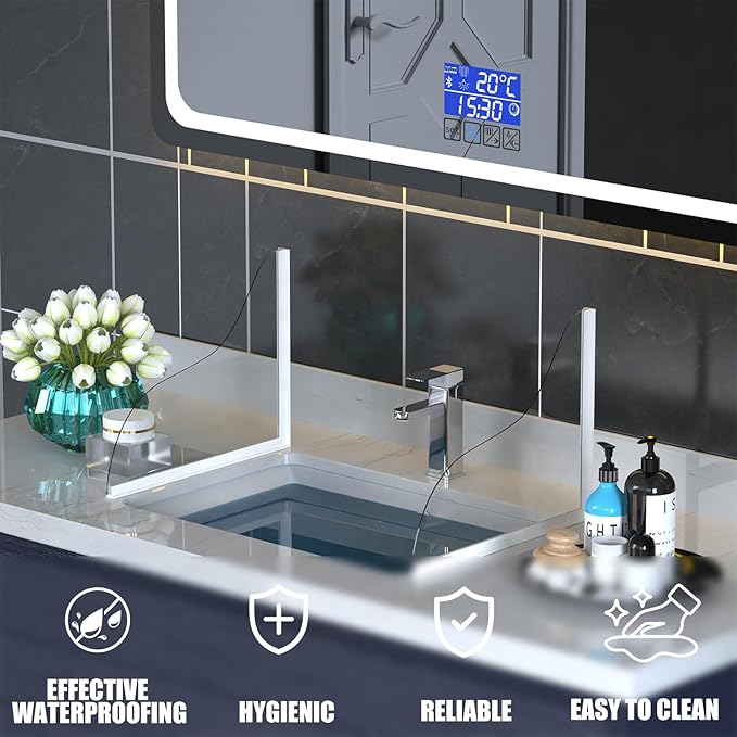 Shower Splash Guard Kit - Large Size Thickened Water Blocker with Extra-Strong Adhesive for Walk-in Shower/Bathroom/Bathtub/Kitchen Sink - Acrylic Plate Pack of 2(10"x12")