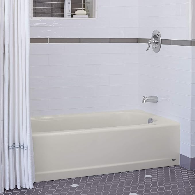 American Standard 2391202.222 Princeton 60 in. x 30 in. Americast Apron-Front Bathtub with Right Hand Drain, Linen