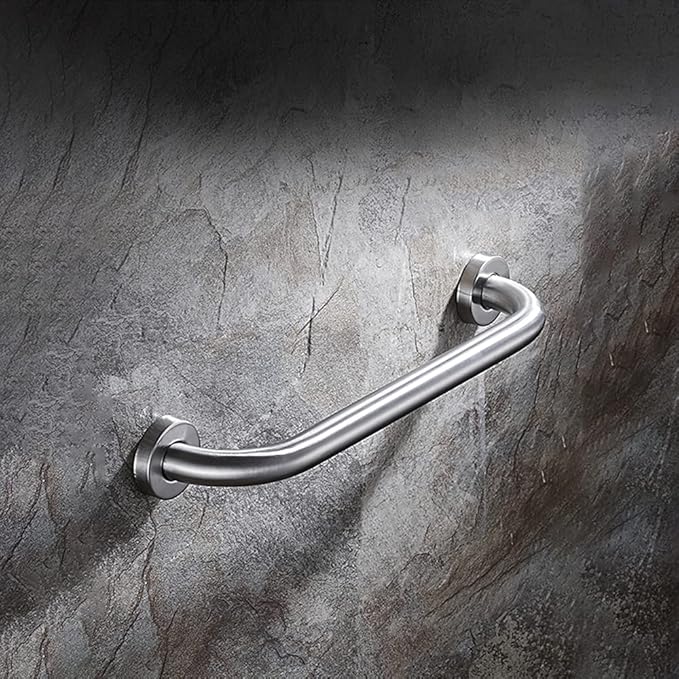 Stainless Steel Bathroom Safety Shower Grab Bar, Anti Slip Bathtubs Grab Bars,Toilet Assist Saft Handle Handrail ADA Compliant 500lbs for Handicap Elderly Senior (Brushed, 18 inches)