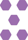 Kahuna Grip Bathtub Bath and Shower 5¼" Hexagon Non-Slip Traction Treads (Purple)