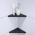 8" Corner Shower Shelf, 2-Pack Shower Shelves SUS304 Stainless Steel Bathroom Shelves for Tile Walls, Recessed Corner Shelf Organizer Rack, No Drilling (Matte Black)