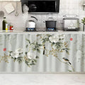 SK Studio Short Curtains for Kitchen, Cabinet Shelf Dust-Proof Blackout Tier Cafe Curtain Under Sink Skirt for Bathroom Laundry Room Style 6, 15.7" W x 31.5" H