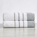 Great Bay Home Decorative Oversized Bath Sheet Set - Luxury Cotton 2 Pack 68x35 Extra Large Towels - Luxurious, Ultra-Soft, Durable Towels for Bathroom Decor (Glacier Grey/Cappuccino)