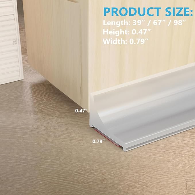 67Inch Shower Threshold Water Dam, Self-Adhesive Silicone Shower Barrier Water Stopper Shower Door Bottom Seal Strip Shower Splash Guard for Bathroom Kitchen Bathtub