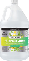 Clean Revolution SuperCharged All Purpose Cleaner, Non-Toxic, Eco-Friendly & Plant-Based, Ready to Use, Lemon & Herbs, 128 Fl Oz