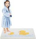 ENKOSI Loofah Non-Slip Shower and Bath Mat - Soft Cushioned Comfort - No Suction Cups for Smooth or Textured Tubs - Fast Draining - Safety for Bathroom, Family, Kids, and Elderly (24x16 Duck)