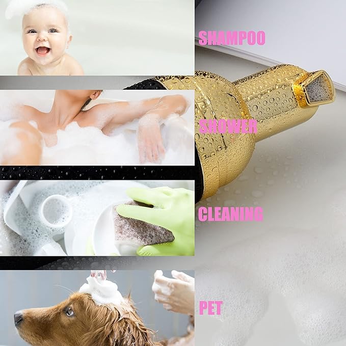 2 Oz Empty Foam Pump Bottle (12PCS) Travel Foaming Soap Dispenser for Hand Soap, Lash Shampoo Cleanser(Black&Gold Pump&Black Cap)