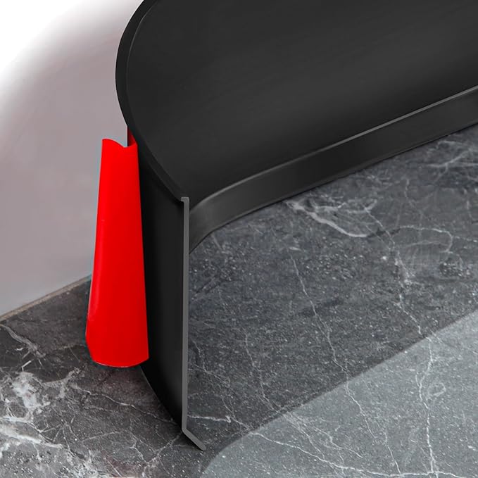 Flexible Baseboard Molding Trim 6 Inch Self-Adhesive Vinyl Wall Base Peel and Stick Cove Base Rubber Wall Baseboard Moulding Trim (60Ft, Black)