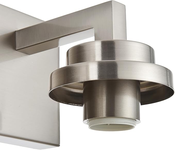 MELUCEE 3-Light Vanity Lights Brushed Nickel with Clear Glass Shade, Modern Bathroom Light Fixtures Industrial Wall Light for Bedroom Kitchen Living Room